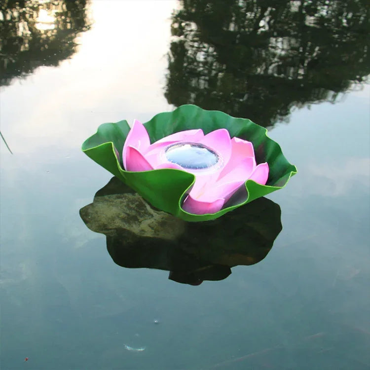 Solar Outdoor Waterproof Floating Light Garden Courtyard Lotus Light, Pink, Light Yellow, White, Purple, Red