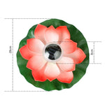 Solar Outdoor Waterproof Floating Light Garden Courtyard Lotus Light, Pink, Light Yellow, White, Purple, Red