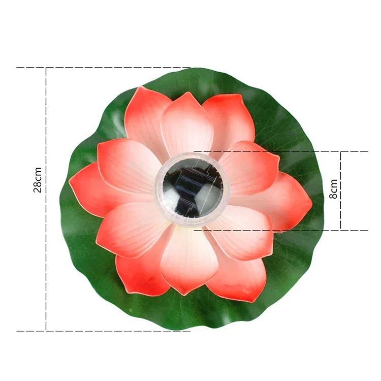 Solar Outdoor Waterproof Floating Light Garden Courtyard Lotus Light, Pink, Light Yellow, White, Purple, Red