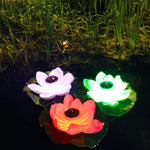 Solar Outdoor Waterproof Floating Light Garden Courtyard Lotus Light, Pink, Light Yellow, White, Purple, Red