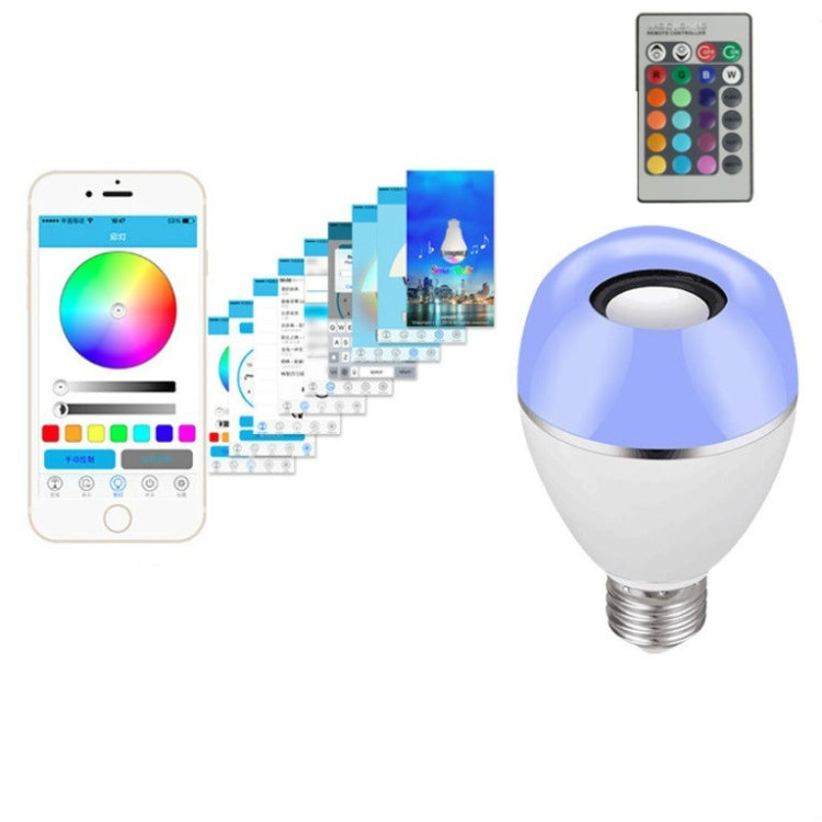 E27 LED Music Bulb Smart Colorful Remote Control Wake Up Light, APP Multi-link Music Light, APP+Remote Control
