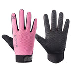 HSLEJP Outdoor Sports Breathable Touch Screen Antiskid Cycling Full Finger Gloves, M, L