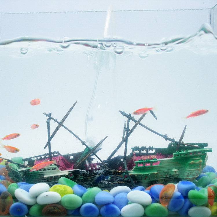 Aquarium Fish Tank Aquarium Landscaping Decoration Oxygen-enhancing Toy Rotten Shipwreck, Toy Rotten Shipwreck