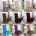Bubble Skirt Chair Cover Household Elastic Universal One-piece  Seat Stool Cover Fabric Grid Chair Cover, Universal Size