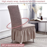 Bubble Skirt Chair Cover Household Elastic Universal One-piece  Seat Stool Cover Fabric Grid Chair Cover, Universal Size