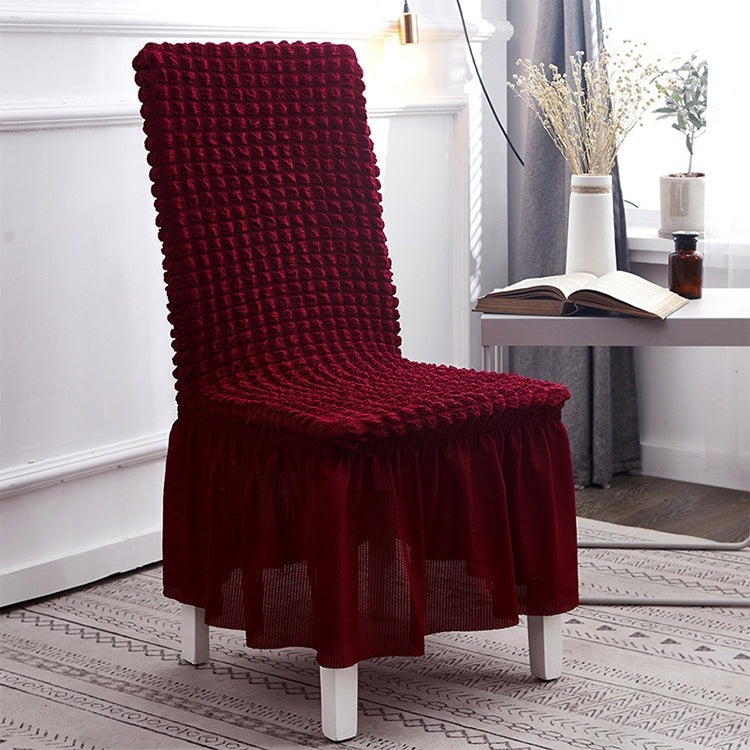 Bubble Skirt Chair Cover Household Elastic Universal One-piece  Seat Stool Cover Fabric Grid Chair Cover, Universal Size