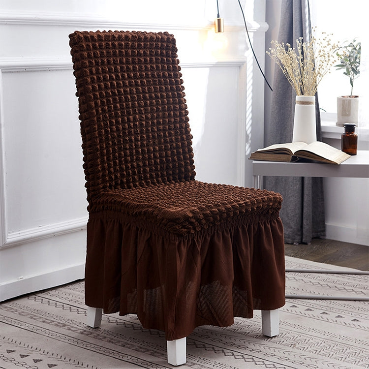 Bubble Skirt Chair Cover Household Elastic Universal One-piece  Seat Stool Cover Fabric Grid Chair Cover, Universal Size