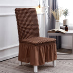 Bubble Skirt Chair Cover Household Elastic Universal One-piece  Seat Stool Cover Fabric Grid Chair Cover, Universal Size