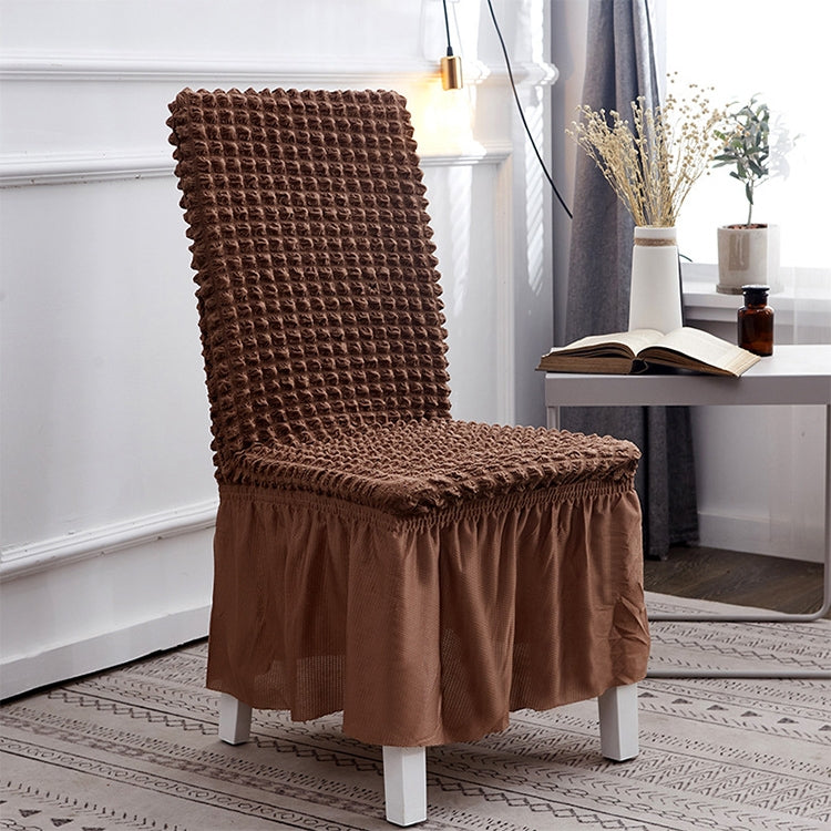 Bubble Skirt Chair Cover Household Elastic Universal One-piece  Seat Stool Cover Fabric Grid Chair Cover, Universal Size