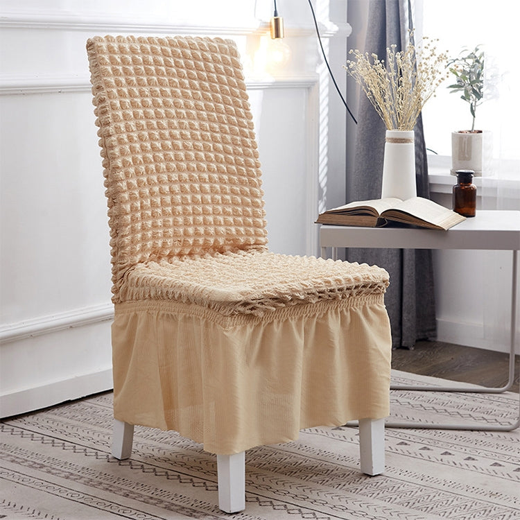 Bubble Skirt Chair Cover Household Elastic Universal One-piece  Seat Stool Cover Fabric Grid Chair Cover, Universal Size