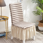 Bubble Skirt Chair Cover Household Elastic Universal One-piece  Seat Stool Cover Fabric Grid Chair Cover, Universal Size
