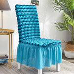Bubble Skirt Chair Cover Household Elastic Universal One-piece  Seat Stool Cover Fabric Grid Chair Cover, Universal Size