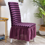 Bubble Skirt Chair Cover Household Elastic Universal One-piece  Seat Stool Cover Fabric Grid Chair Cover, Universal Size