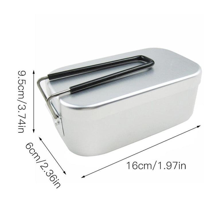 Outdoor Travel Camping Camping Lunch Box Portable Foldable Aluminum Lunch Box Retro Lunch Box Small, Small Regular Lunch Box, Lunch Box And Steaming Rack, Lunch Box And Steaming Rack And Folding Stove