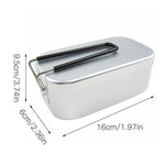 Outdoor Travel Camping Camping Lunch Box Portable Foldable Aluminum Lunch Box Retro Lunch Box Small, Lunch Box And Steaming Rack
