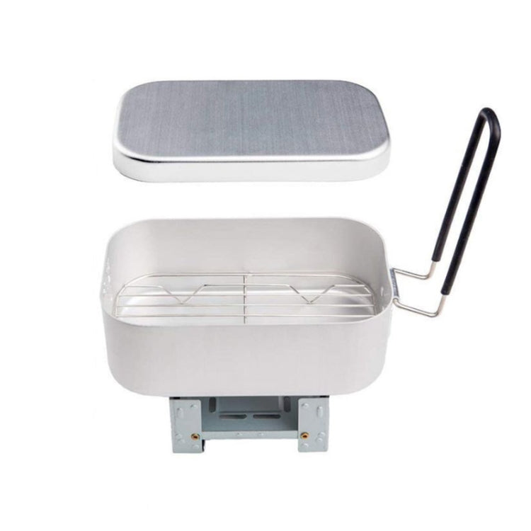 Outdoor Travel Camping Camping Lunch Box Portable Foldable Aluminum Lunch Box Retro Lunch Box Small, Small Regular Lunch Box, Lunch Box And Steaming Rack, Lunch Box And Steaming Rack And Folding Stove