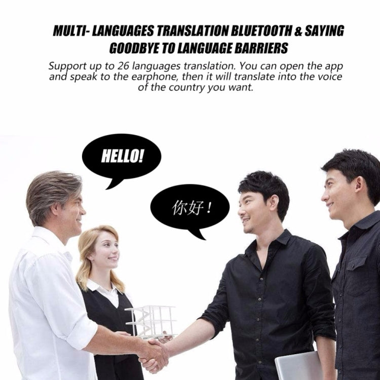 Bluetooth Receiver Smart Headphone Voice Translator 26 Multi-language Travel Business TF Card Voice Text Interpreter Earphone