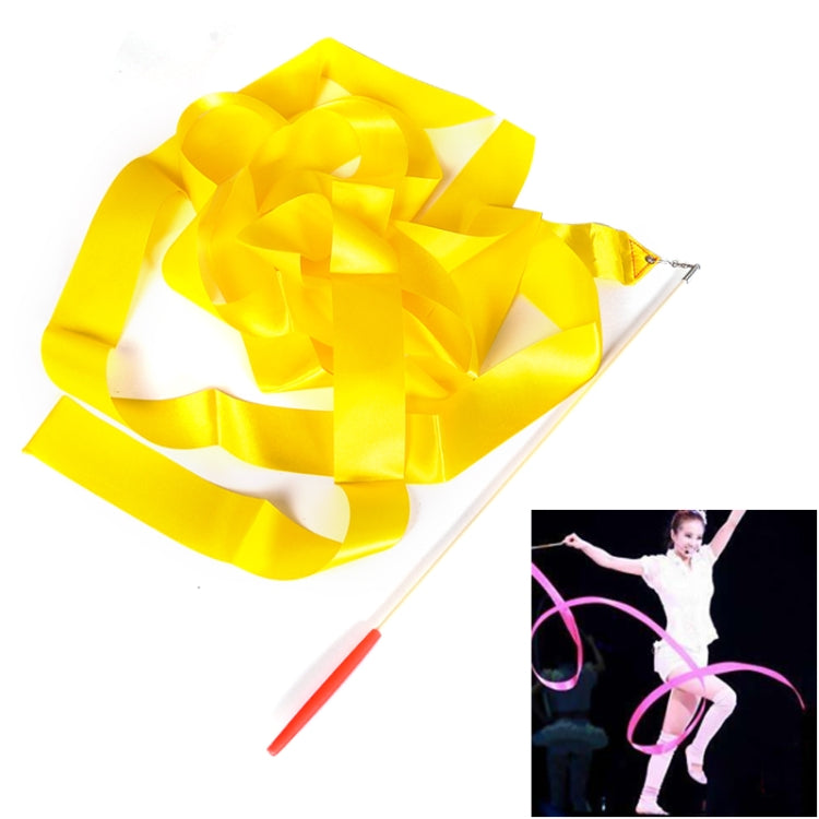 5 PCS 4 m Artistic Color Gymnastics Ribbon Dance Props Children Toys, Rose Red, Pink, Red, Orange, Yellow, Green, Blue