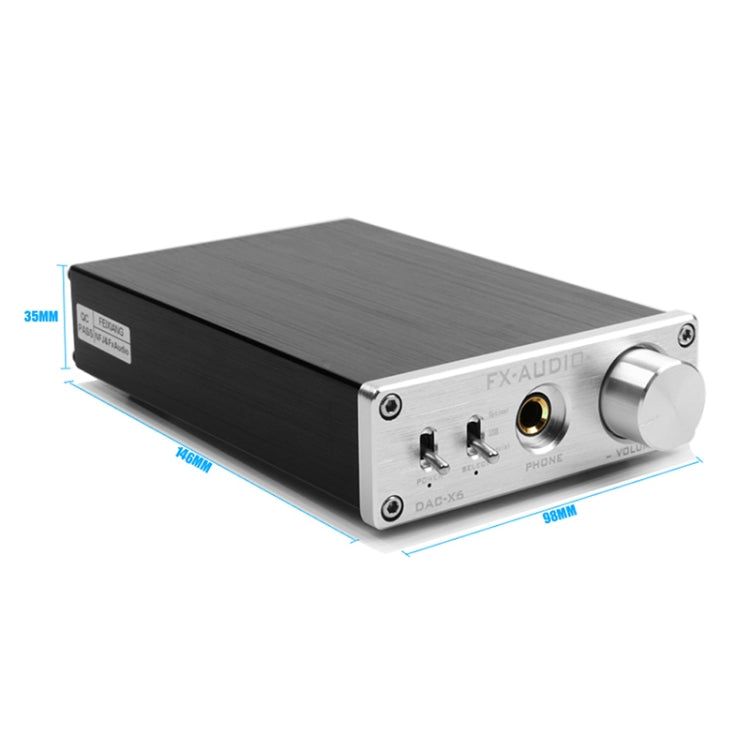 FX-AUDIO DAC-X6 Fever HiFi Fiber Coaxial USB Amp Digital Audio DAC Decoder 24BIT/192