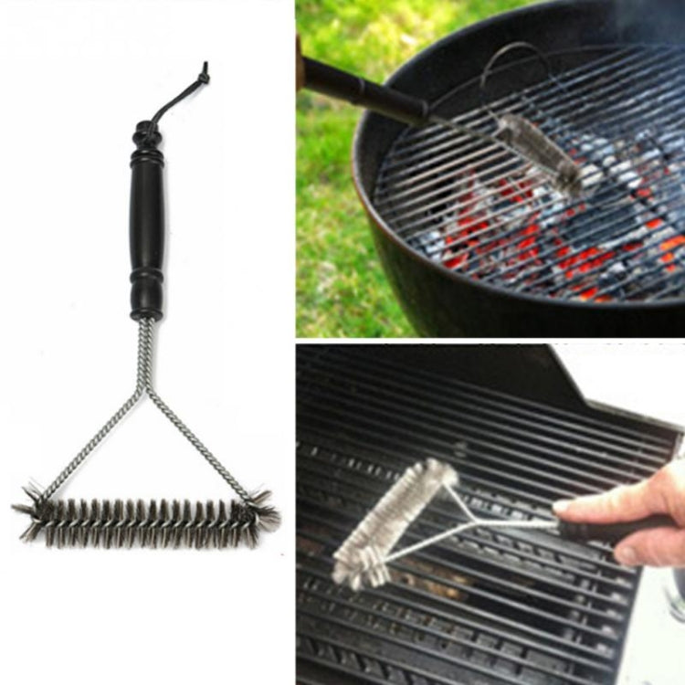 12 inch BBQ Brush Stainless Steel Wire Bristles Cleaning Brushes with Handle, 12 inch