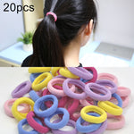 20pcs / Pack Girls Kids Rubber Bands Ponytail Holder Elastic Hair Bands
