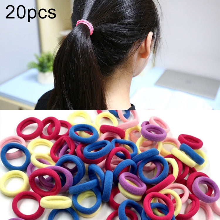 20pcs / Pack Girls Kids Rubber Bands Ponytail Holder Elastic Hair Bands