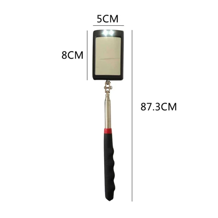 LED Work Light Inspection Mirror Extending Car Chassis Angle View Automotive Telescopic Detection Tool For Car Repair