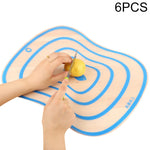 6 PCS Kitchen Chopping Blocks Flexible Transparent PP Cutting Boards, S(20x14.8cm), M(30.5x23.5cm), L(42x31.5cm)