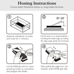 1000/6000 Red White Whetstone Double-sided Bamboo Base Set, Blue White Whetstone