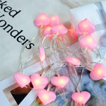 أضواء خرافية LED فانوس قلب حب Navidad أضواء سلسلة إضاءة عطلات ديكور غرفة نوم المنزل، 3م 20LEDs