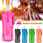 0.5L Portable Ultralight Foldable Silicone Water Bag Outdoor Sports Supplies Hiking Camping Soft Flask Waterproof Bag