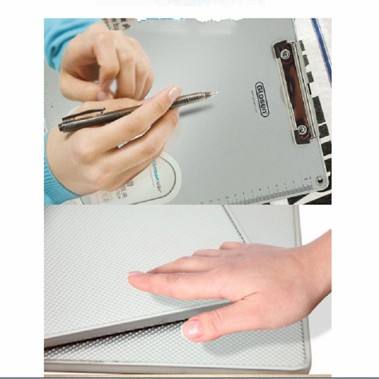 A4 Aluminum Clipboard Writing Pad Folder School Office Stationery Supplies, Size: 31.5x22.5cm, 31.5x22.5cm