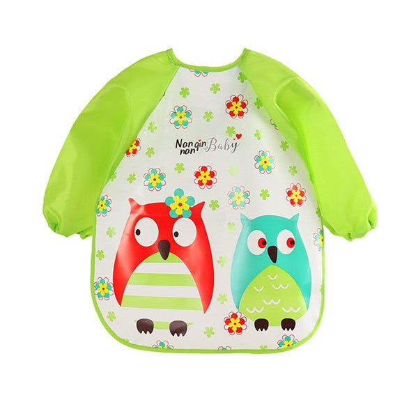 Baby Bibs Waterproof Long Sleeve Apron, One Size