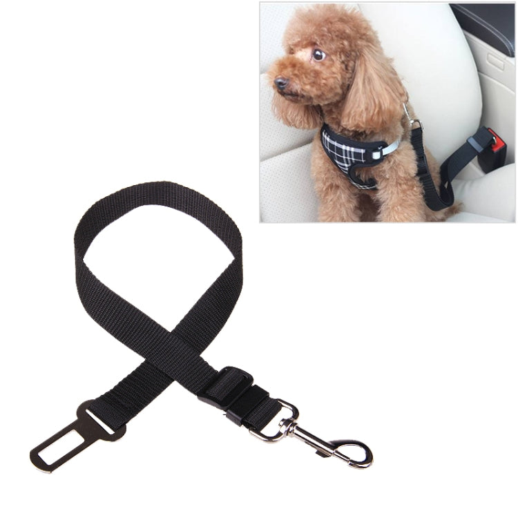 Harnais en nylon avec clip pour laisse et ceinture de sécurité pour chien en voiture