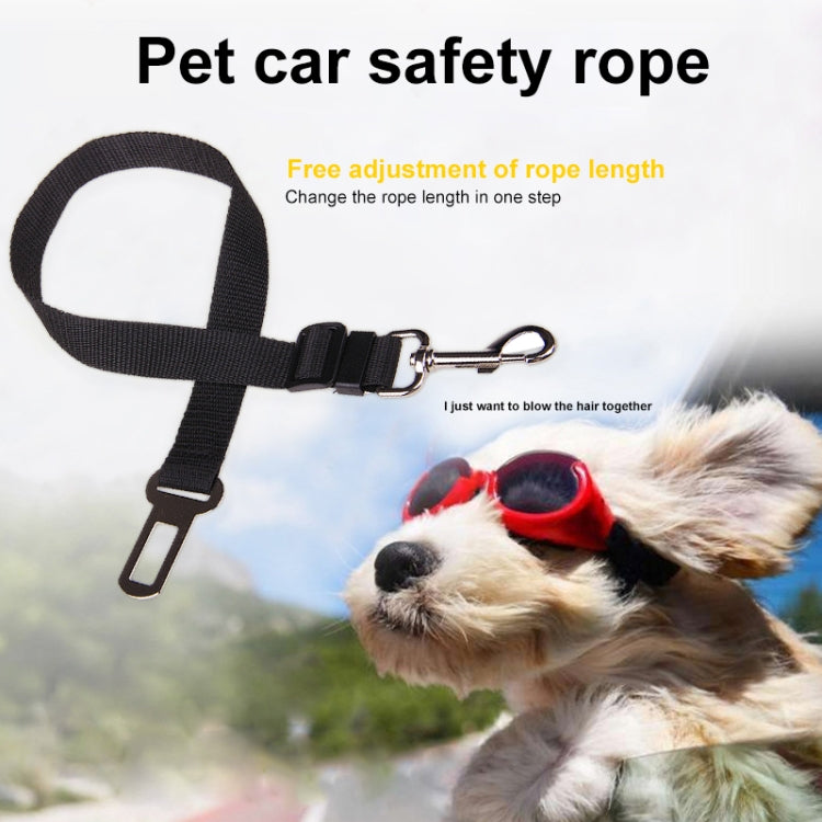 Harnais en nylon avec clip pour laisse et ceinture de sécurité pour chien en voiture