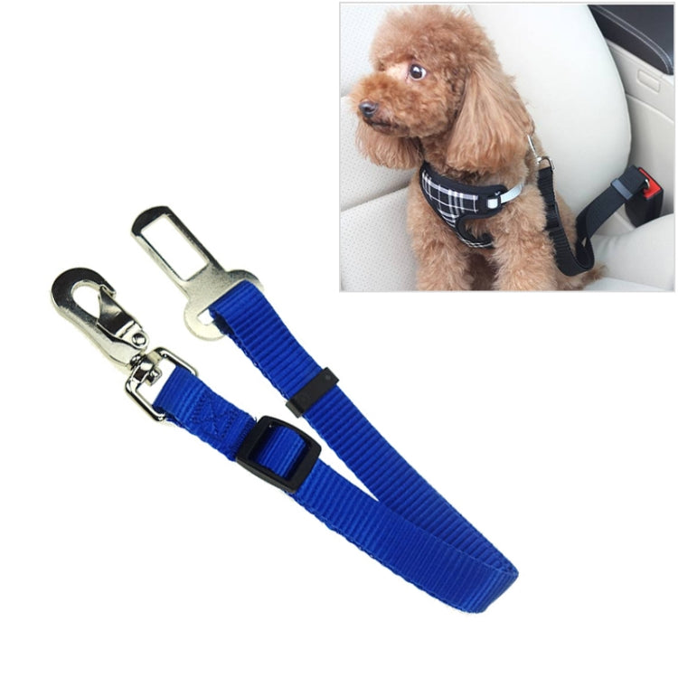 Harnais en nylon avec clip pour laisse et ceinture de sécurité pour chien en voiture