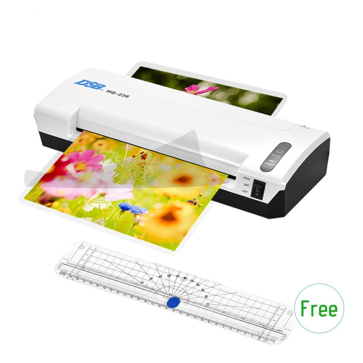 DSB HQ236 Laminator A4 File Laminating Machine Photo Sealing Machine Cold Laminating Thermoplastic Machine with Paper Trimmer Cutter, HQ236