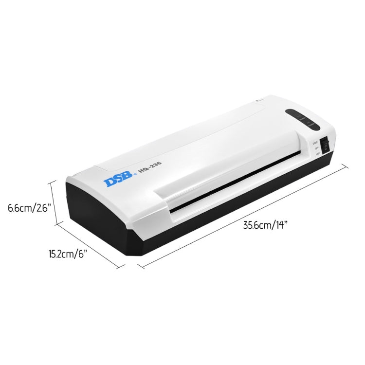 DSB HQ236 Laminator A4 File Laminating Machine Photo Sealing Machine Cold Laminating Thermoplastic Machine with Paper Trimmer Cutter, HQ236