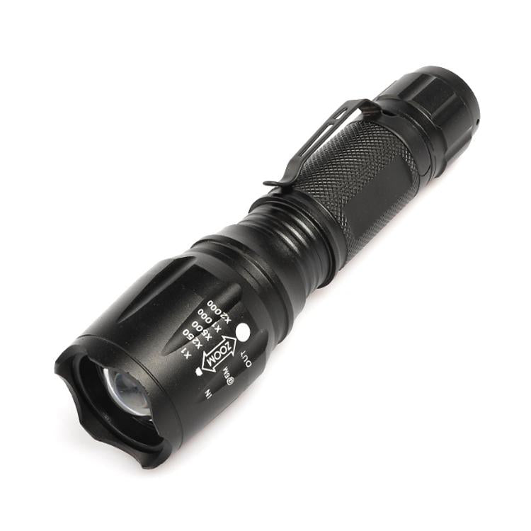 T02 Pen Clip Mini Flashlight T6 Telescopic Zoom Led Flashlight Outdoor Waterproof Long Shot Glare Flashlight, T02 Pen Clip