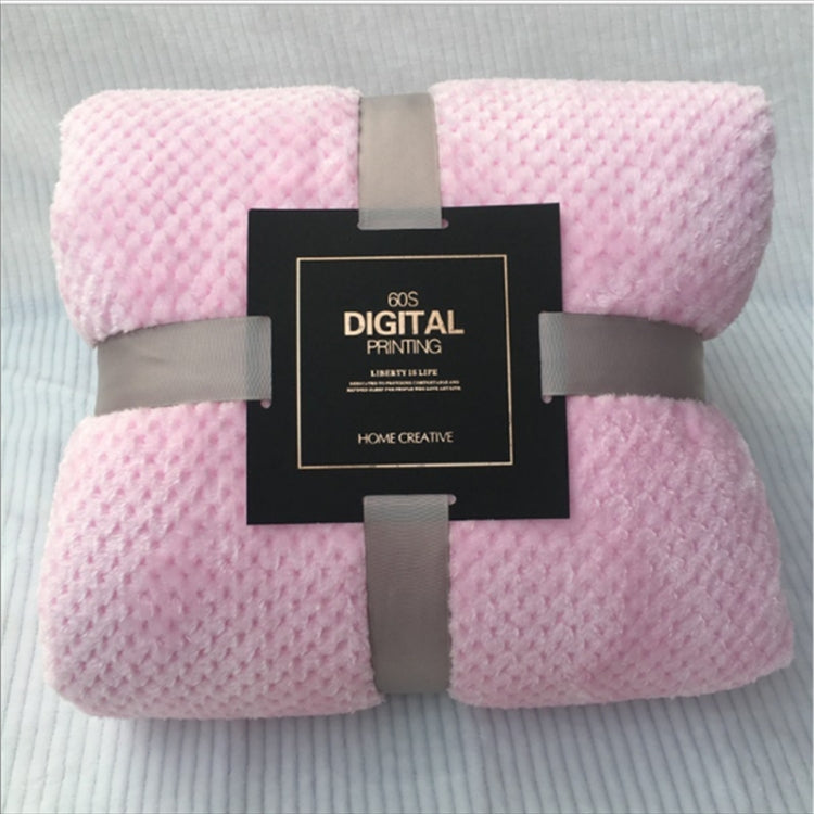 Thicken Solid Color Mesh Pineapple Flannel Blanket Coral Fleece Air Conditioning Sofa Cover Winter Warm Sheets Easy Wash Faux Fur Blankets, 100x150cm, 120x200cm, 150x200cm, 180x200cm, 200x230cm, 70x100cm, 45x65cm