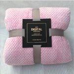 Thicken Solid Color Mesh Pineapple Flannel Blanket Coral Fleece Air Conditioning Sofa Cover Winter Warm Sheets Easy Wash Faux Fur Blankets, 100x150cm, 120x200cm, 150x200cm, 180x200cm, 200x230cm, 70x100cm, 45x65cm