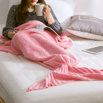 Mermaid Tail Blanket For Adult Super Soft Sleeping Knitted Blankets, 90 X50cm, 140 X70cm
