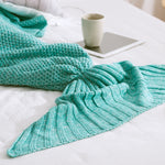 Mermaid Tail Blanket For Adult Super Soft Sleeping Knitted Blankets, 90 X50cm, 140 X70cm