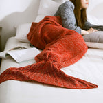 Mermaid Tail Blanket For Adult Super Soft Sleeping Knitted Blankets, 90 X50cm, 140 X70cm