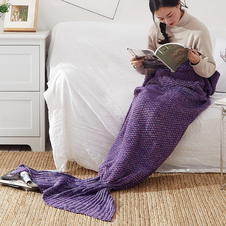 Mermaid Tail Blanket For Adult Super Soft Sleeping Knitted Blankets, 90 X50cm, 140 X70cm