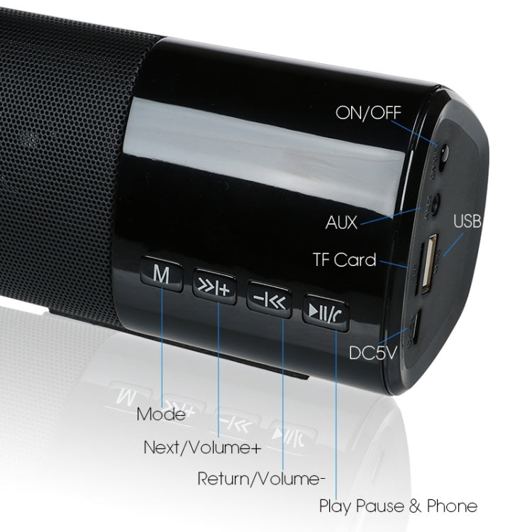 مكبر صوت بلوتوث لاسلكي محمول عالي الطاقة TOPROAD بقوة 10 واط، ستيريو، شريط صوت، TF، FM، USB، مضخم صوت للكمبيوتر والتلفاز والهاتف