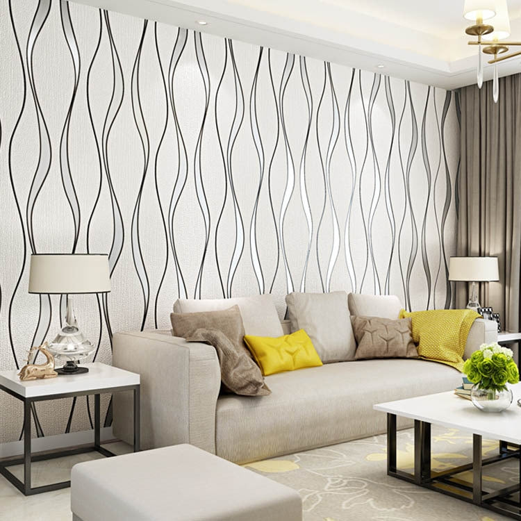 Simple 3D Water Ripple Non-woven Wallpaper Home Decoration Wall Paper