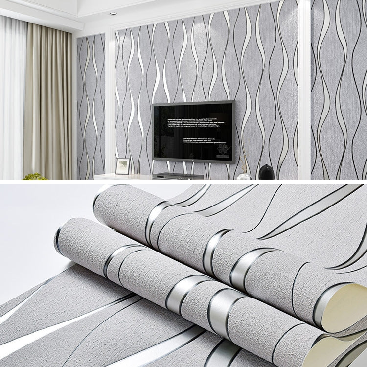 Simple 3D Water Ripple Non-woven Wallpaper Home Decoration Wall Paper
