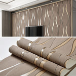 Simple 3D Water Ripple Non-woven Wallpaper Home Decoration Wall Paper