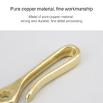 Retro Solid Brass Key Chain Key Ring Belt U Hook Wallet Chain Fish Hook, 4.8cm with Copper Rin, 6cm with Copper Rin, 4.8cm without Copper Rin, 6cm without Copper Rin